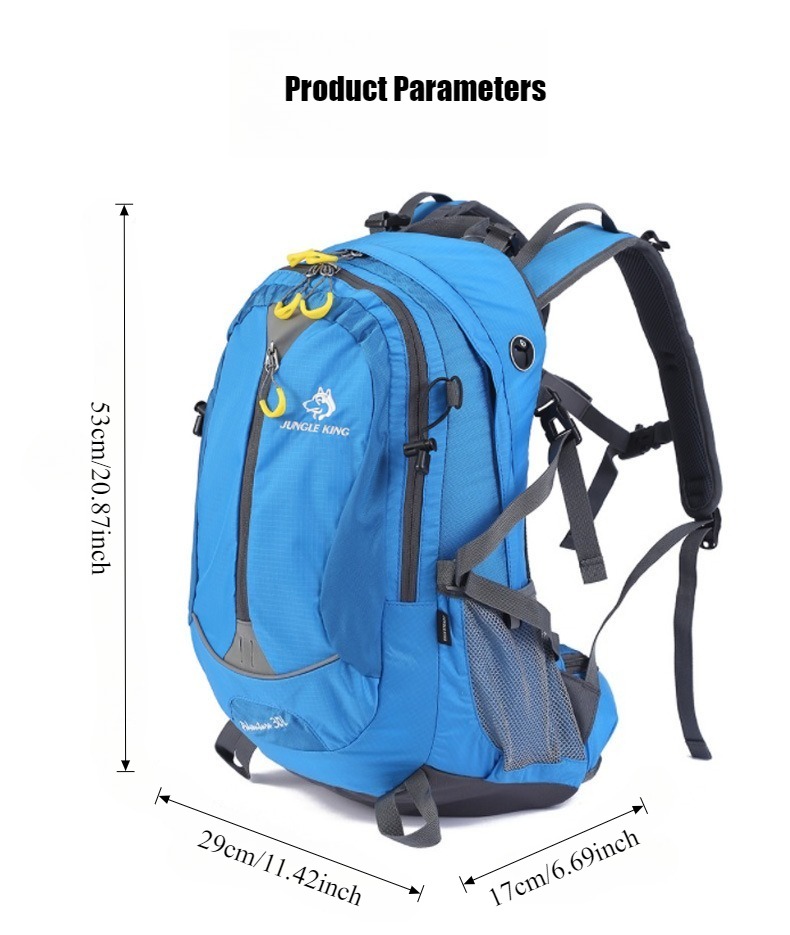 Outdoor Sports Backpack, Student Schoolbag Travel Light and Portable Hiking and Camping Bag, 30L