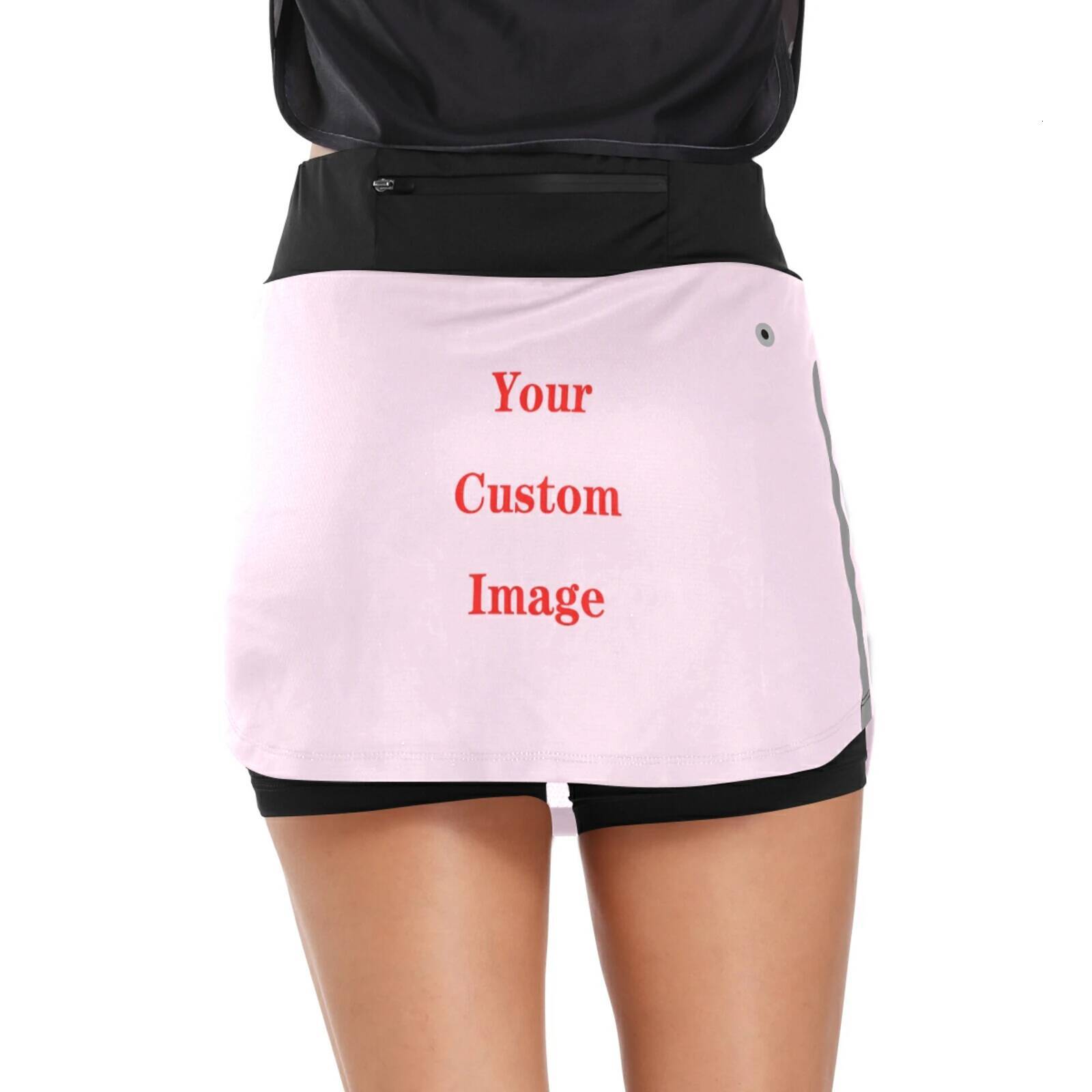 Custom Anti Exposure Tennis Skirts Fiess Running Skort Women Quick Drying Sport Pocket High Waist Gym Yoga Skirt Gymwear