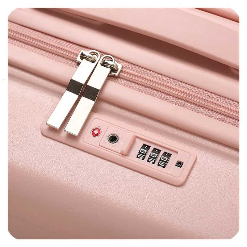 16 Inch Lightweight Carry On Suitcase for Budget Airlines Womens Cabin Luggage with Removable 360 Wheels TSA Lock Z250905