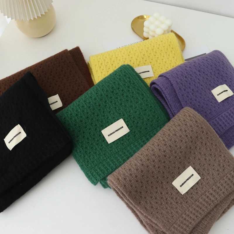 Very Soft Pure Color Knitted Scarves Women Winter Thicken Warm Soft Shls Wrs Female Knitted Long Scarf For WomenXJ250905
