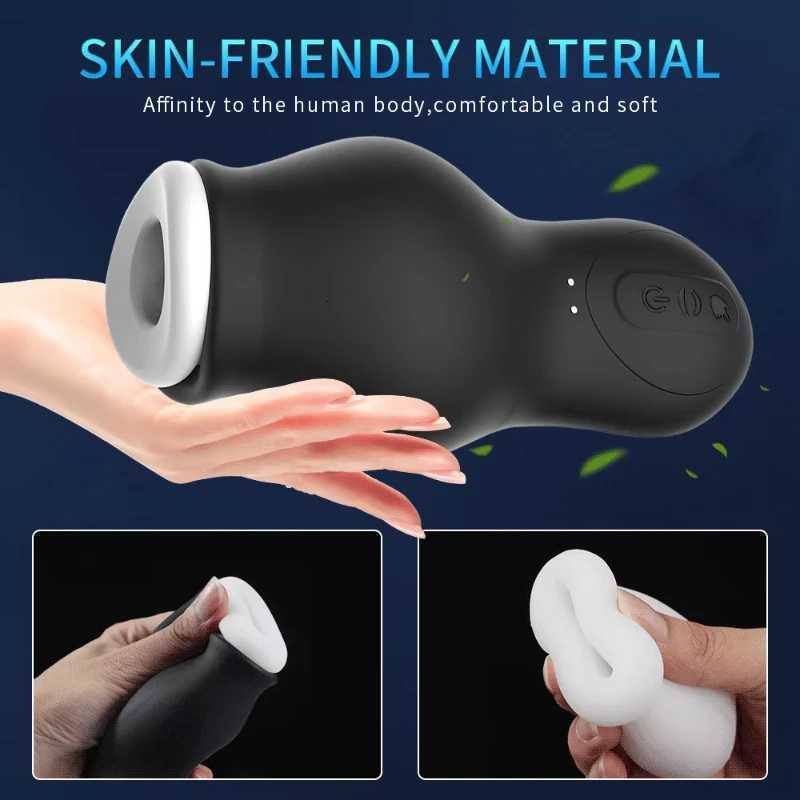 Automatic Sucking Male Masturbators Penis Vacuum Training Cup Blowjob Orgasm Erotic Pocket Pussy Stroker Adult Sex Toys for MenXJ250905