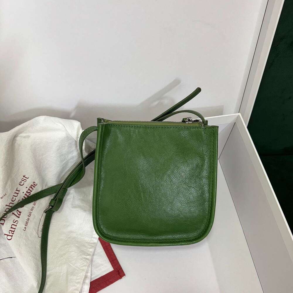 Niche Genuine Leather Mini Phone 2025 New Simple Style Cowhide Crossbody Small Square Women's Shoulder Bag