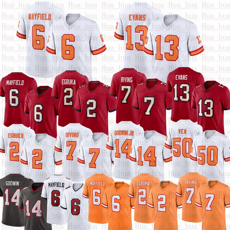 2025 New Baker Mayfield Tom Brady Mike Evans Football Jersey 7 Bucky Irving 9 Emeka Egduba Godwin Jr Brooks Antoine Winfield Jr David Vita Vea Alstott Diaby Barber
