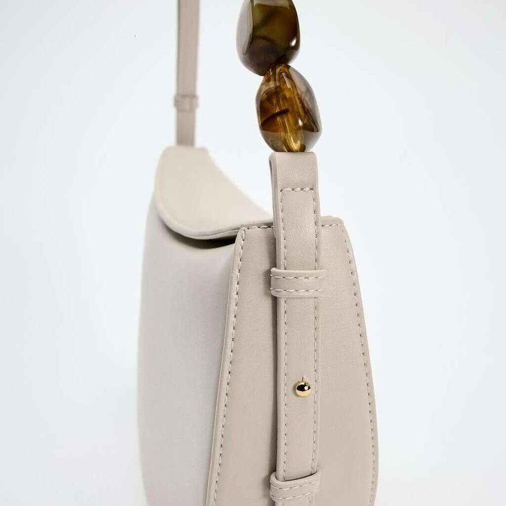 Spanish Women's ZR Home 2024 Autumn New Asymmetric Shoulder with Stone Decoration Fashion Versatile Crossbody Bag