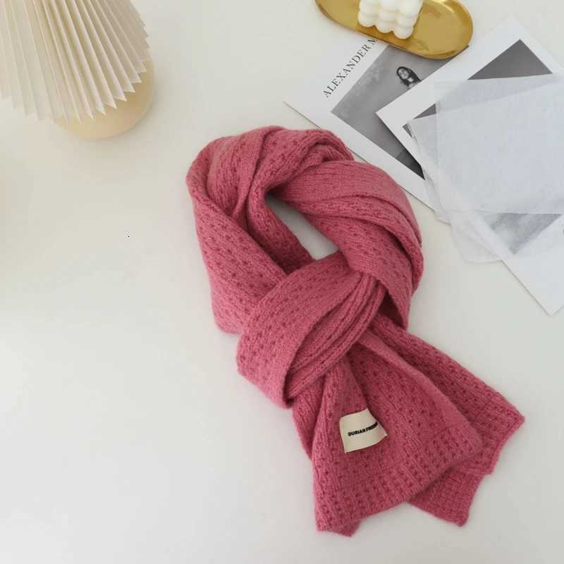Very Soft Pure Color Knitted Scarves Women Winter Thicken Warm Soft Shls Wrs Female Knitted Long Scarf For WomenXJ250905