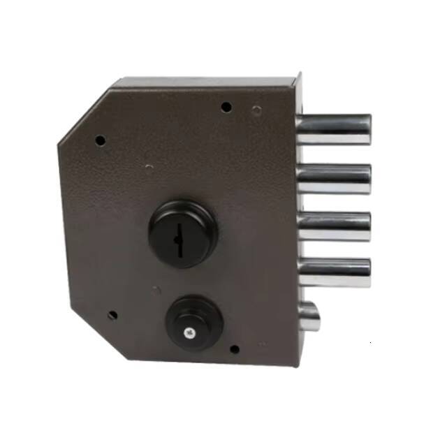 High Security Brown Paint, Zinc and Brass Cylinder, Steel Door Lock