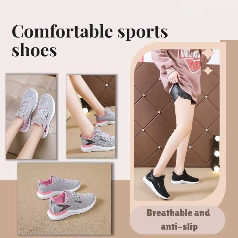 Spring and Autumn MultiFunction Soft Sole for Womens Sneakers Comfortable Casual Running Shoes Breathable and AntiSlip Z250905