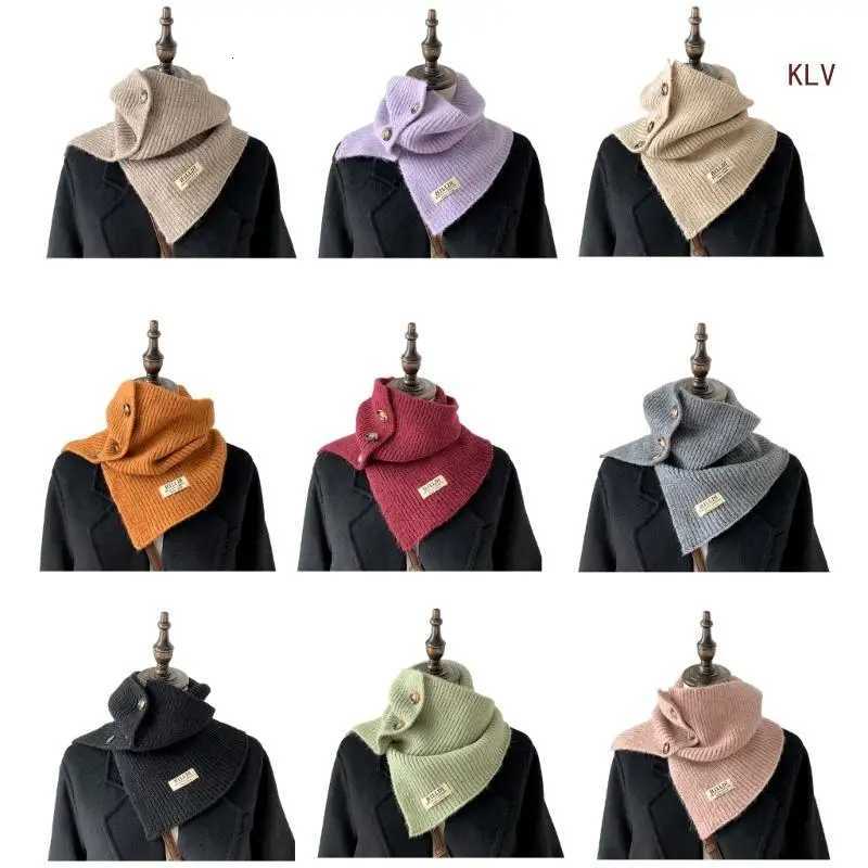 Girl Women Knitted Snoods Scarf LoopInfinity Neckerchief La Neck Warmer Wr Scarves Face Cover Faux CollarXJ250905