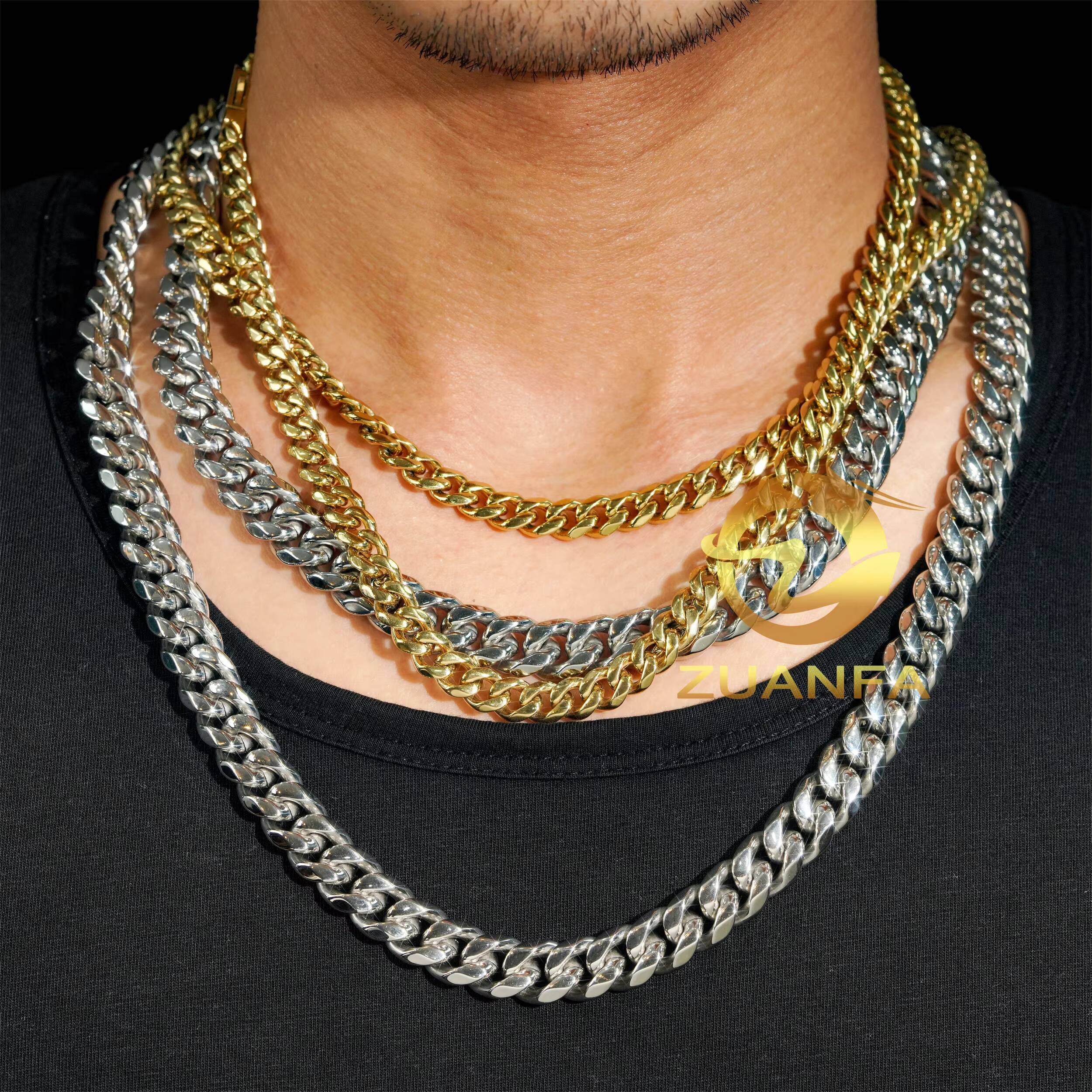 Ready Shipping 8mm 10mm 12mm High Quality 316L Stainless Steel Cuban Link Chain Bracelet Hip Hop Jewelry for Men Gift