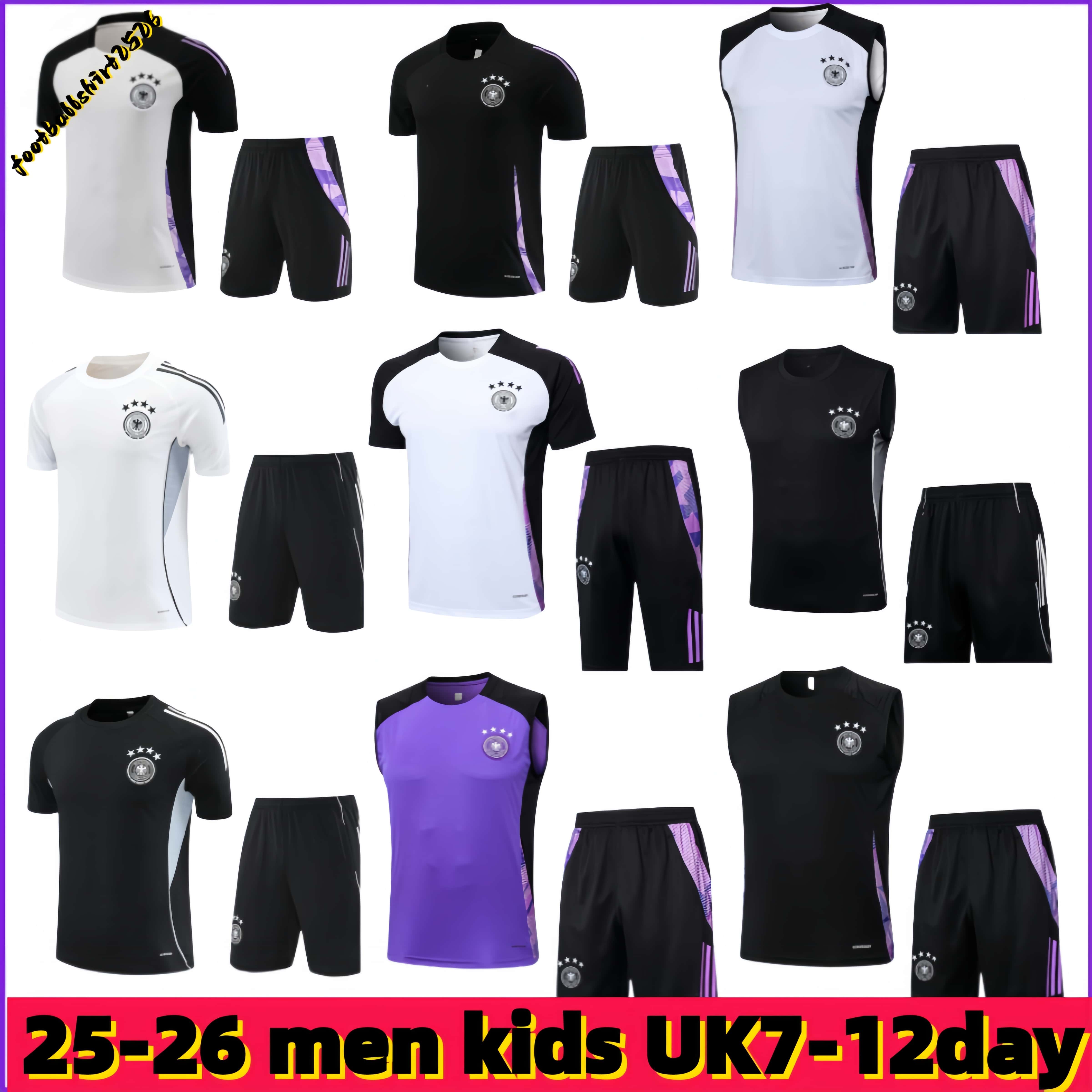 25 56 Germany Short sleeve training suit FULLKRUG HUMMELS KROOS GNABRY WERNER DRAXLER REUS MULLER GOTZE Men Kids Kit Set tracksuit Slow jogging clothes sportswear