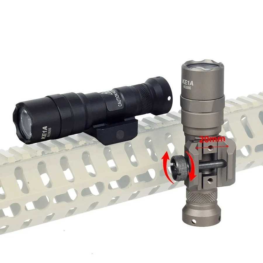 Tactical M300 M600 Flashlight With UNIT Dual Function Remote Pressure Switch Fit 20mm Rail Hunting Airsoft LightXJ250905