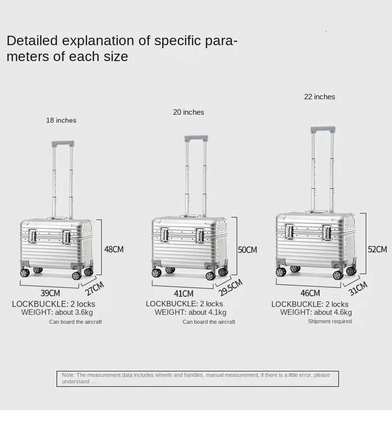 Mini Aluminum SuiTCase Password Lock Camera Case Boarding Luggage Metal OpenTop Cover Small Travel SuiTCase 1820 inch Z250905
