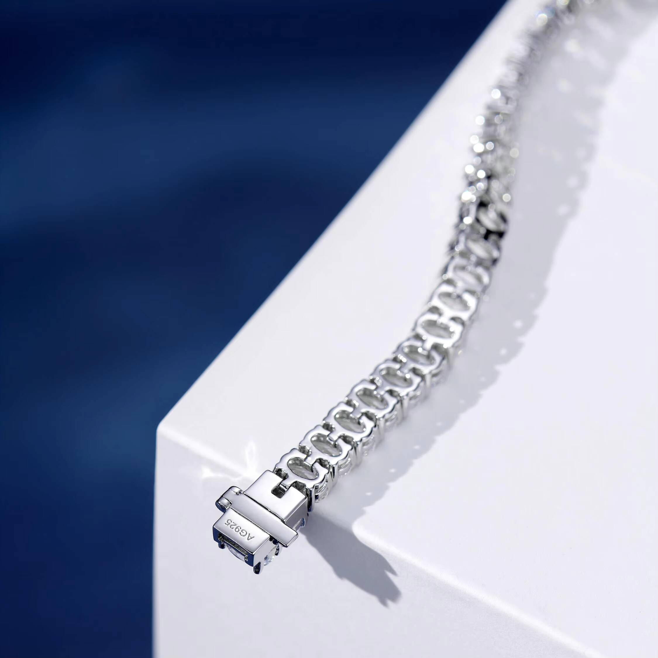 VOAINO 18K 14K Gold Oval Cutting Vvs1 2mm 4mm Jewelry Link Chain Lab Grown Diamond Created Gems Tennis Bracelets