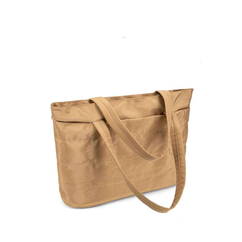 Expandable Lightweight Tote Bag For Women Fashion Designer Puffer Handbag Female Quilted Shoulder Bags for Work Beach Travel