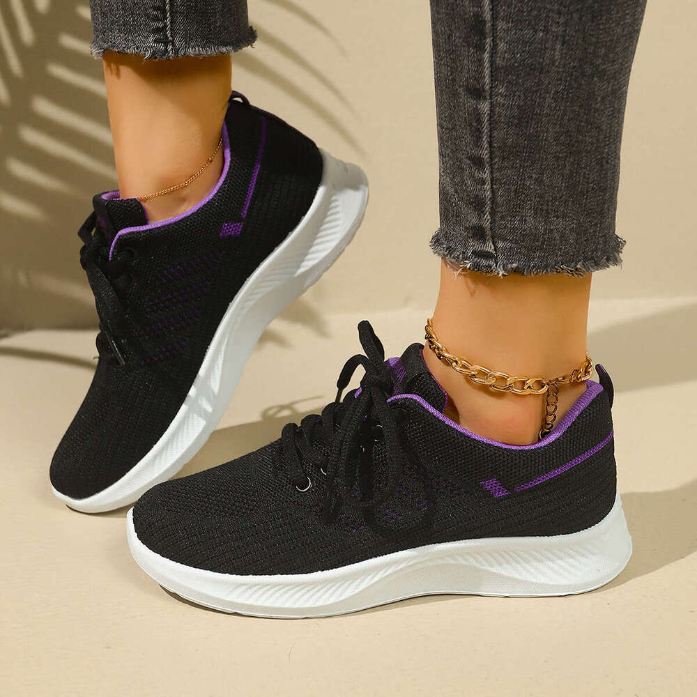 Designer Shoe 36-41 Plus Size 2025 New Flyknit Mesh Women's Sports Breathable Casual Non-slip Wear-resistant Mom Running Shoes