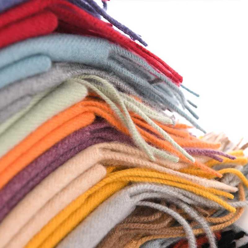 2024 Solid Color Cashmere Scarf Women Thick Warm Winter Autumn Shls Wrs Tassel Female Blanket Echarpe Bufanda HijabXJ250905