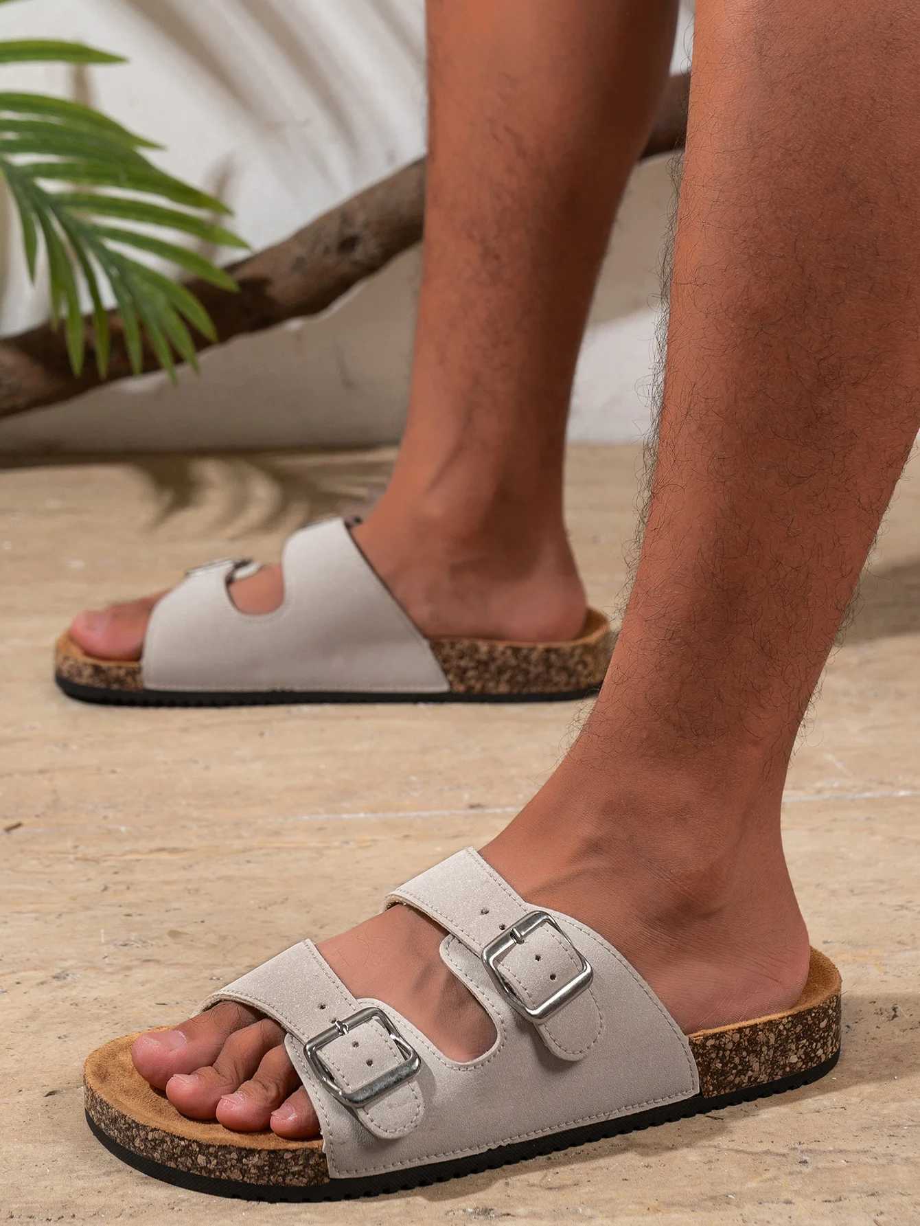 Mens Fashionable Slippers Waterproof NonSlip Thick Sole WearResistant Home Outdoor SlipOn Casual Sandals W250905