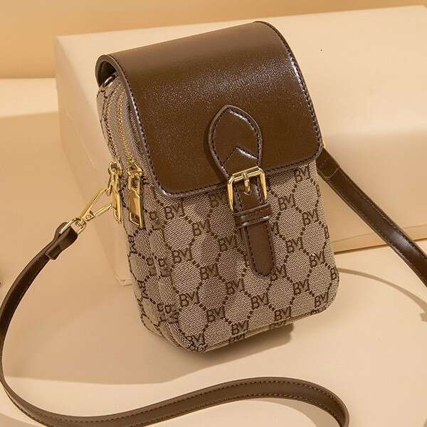 TikTok Women's 2025 Autumn Winter New Printed Mini Phone Fashion Versatile Shoulder Crossbody Bag