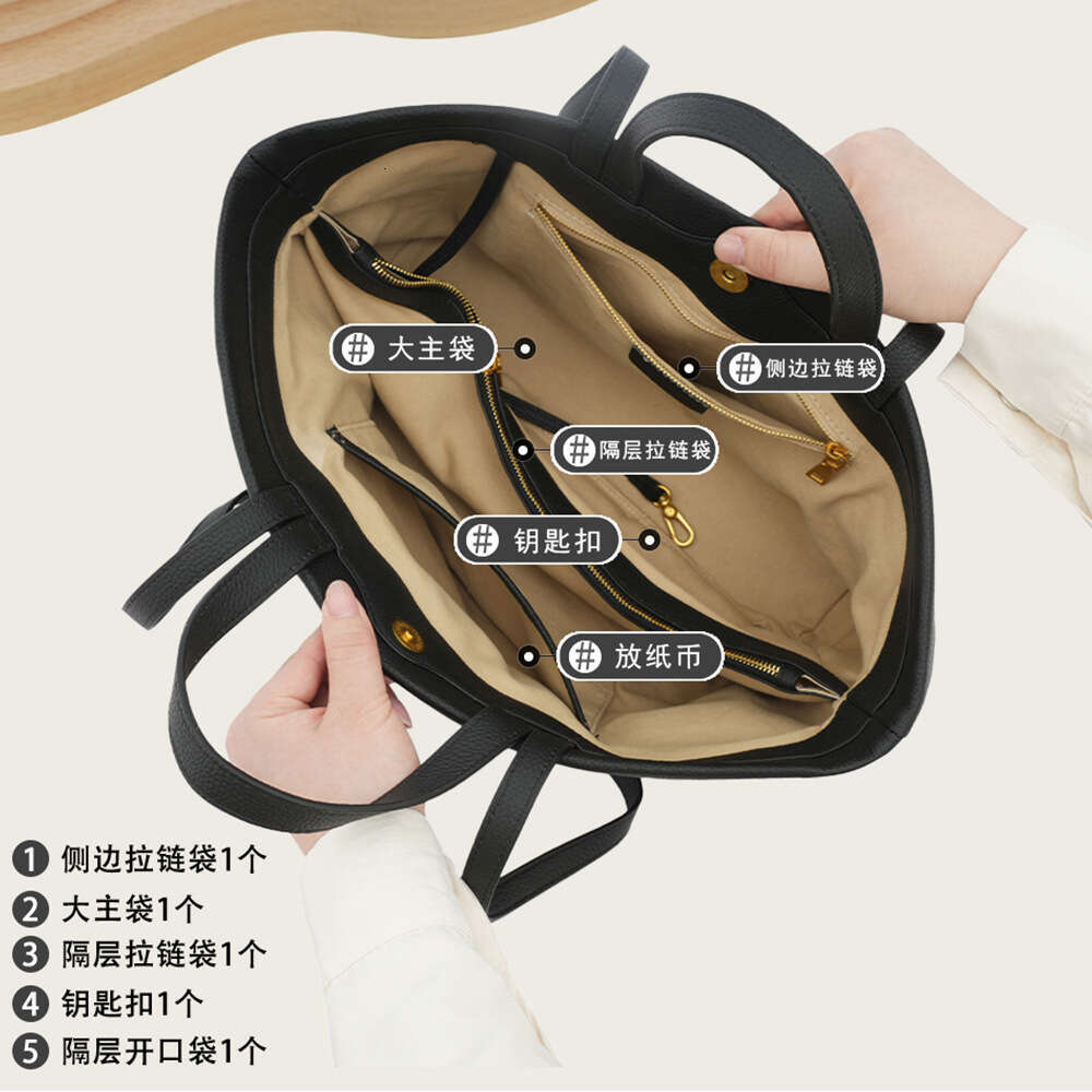 New Top Layer Cowhide Tote Fashionable Simple Versatile Genuine Leather Large Capacity Handbag Shoulder Bag designer wallet B5