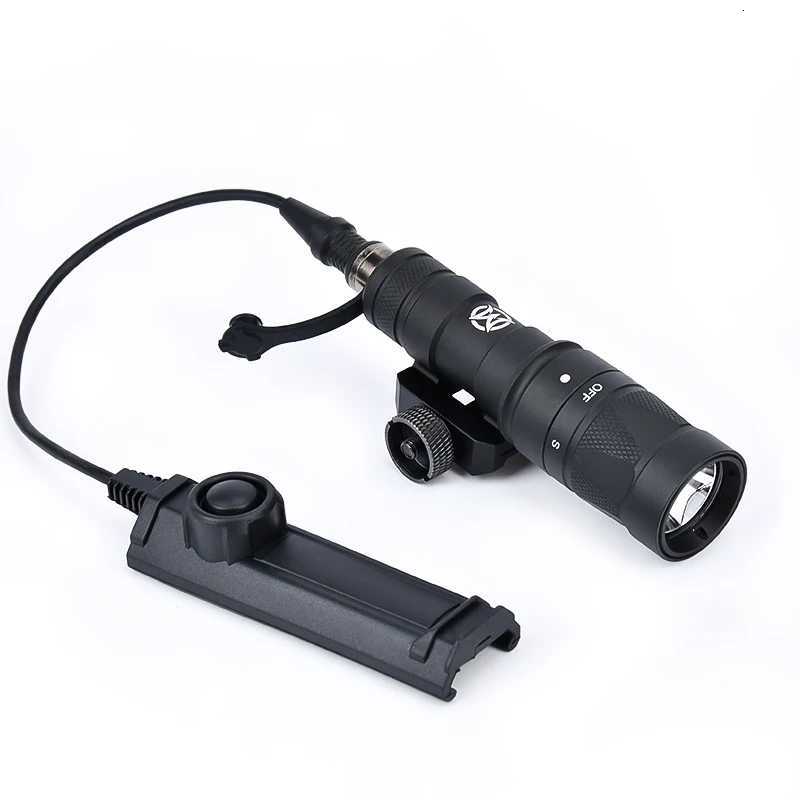 WADSN M300W M600W Tactical Flashlight Strobe Scout Lamp Airsoft Hunting Weapon Light Dual Control Switch Fit 20mm Picatinny RailXJ250905