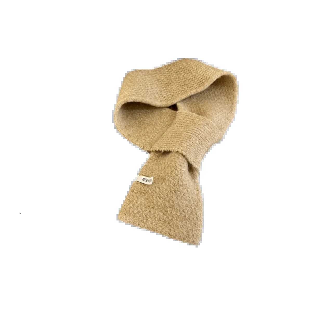 Solid Color Knitted Scarf Winter Lazy Man Cross Short Scarf Women Khaki Warm Scarf For WomeXJ250905