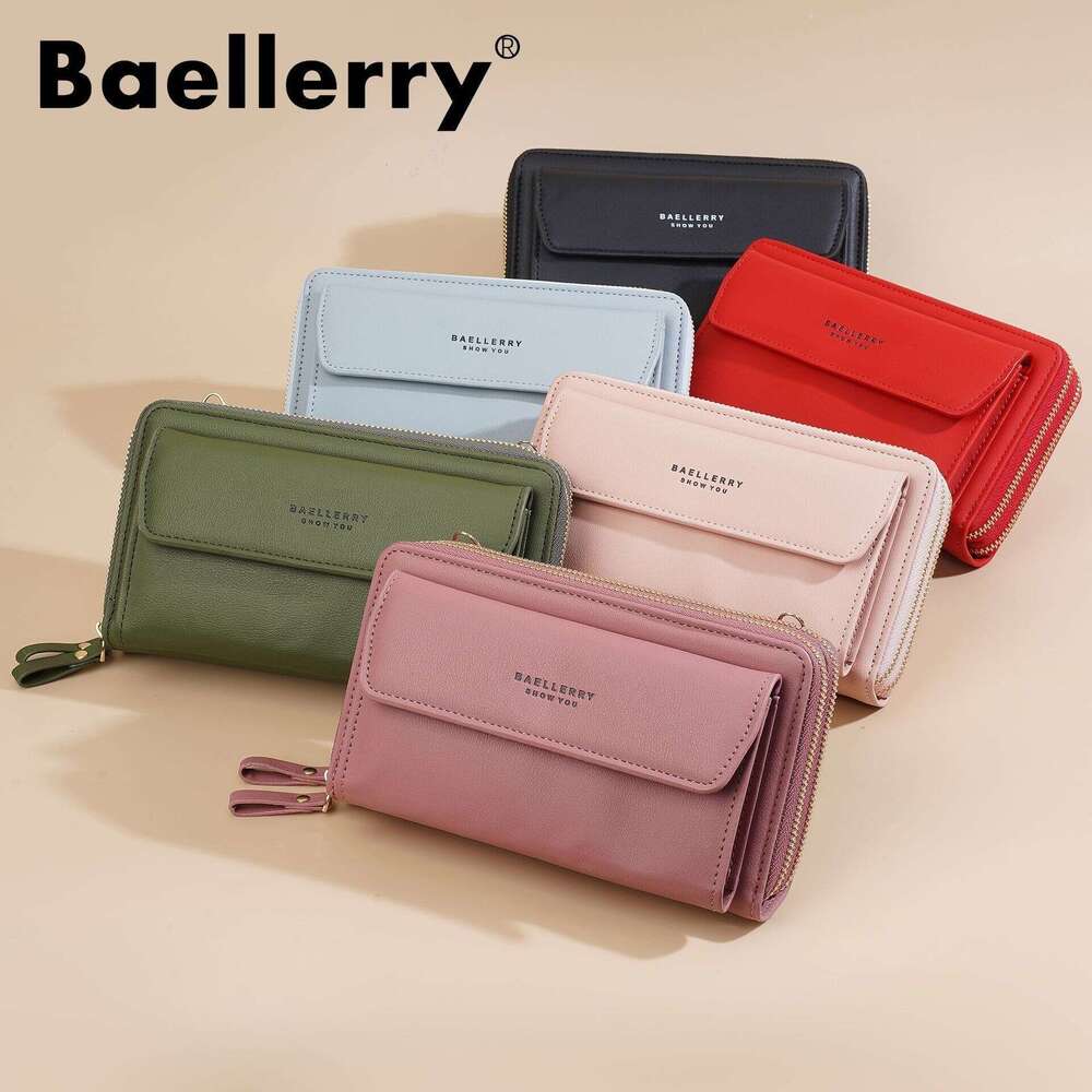 Baellerry Fashion Versatile Double Zipper Large Capacity Women's Shoulder Phone Integrated Crossbody Bag
