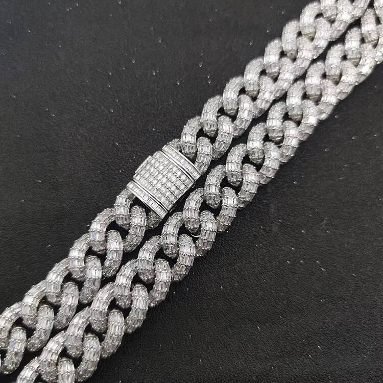 GZYSJEWELRY Manufacturer 15mm Miami Cuban Link Chain Iced Out Diamond Luxury Jewelry Collection
