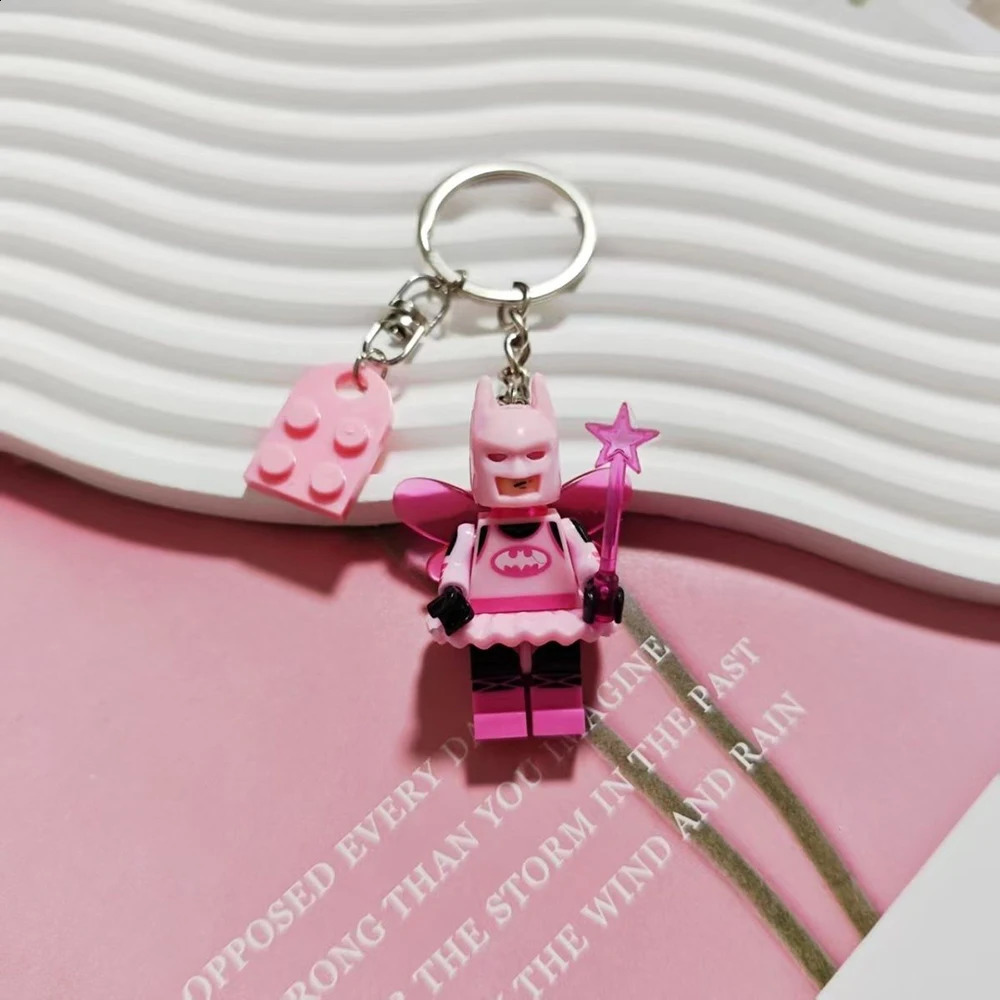 Beautiful Handmade 3D Fairy Star Pink Black Bat Magnetic Keychain Y2k Bow Key Ring Backpack Pendant Couple Keychain Gifts 250904