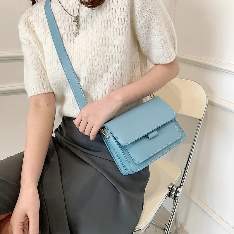 Fashion Womens Small Crossbody Bag Lightweight PU Leather Messenger Bag Flap Handbag Purse Summer Travel Bag for Female 250903