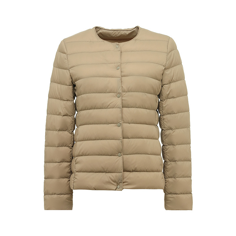 Women Spring Jacket 2023 New Arrival Korean Slim Fit Warm Liner Down Coat Ultralight Collarless Female 90% White Duck Down Parka