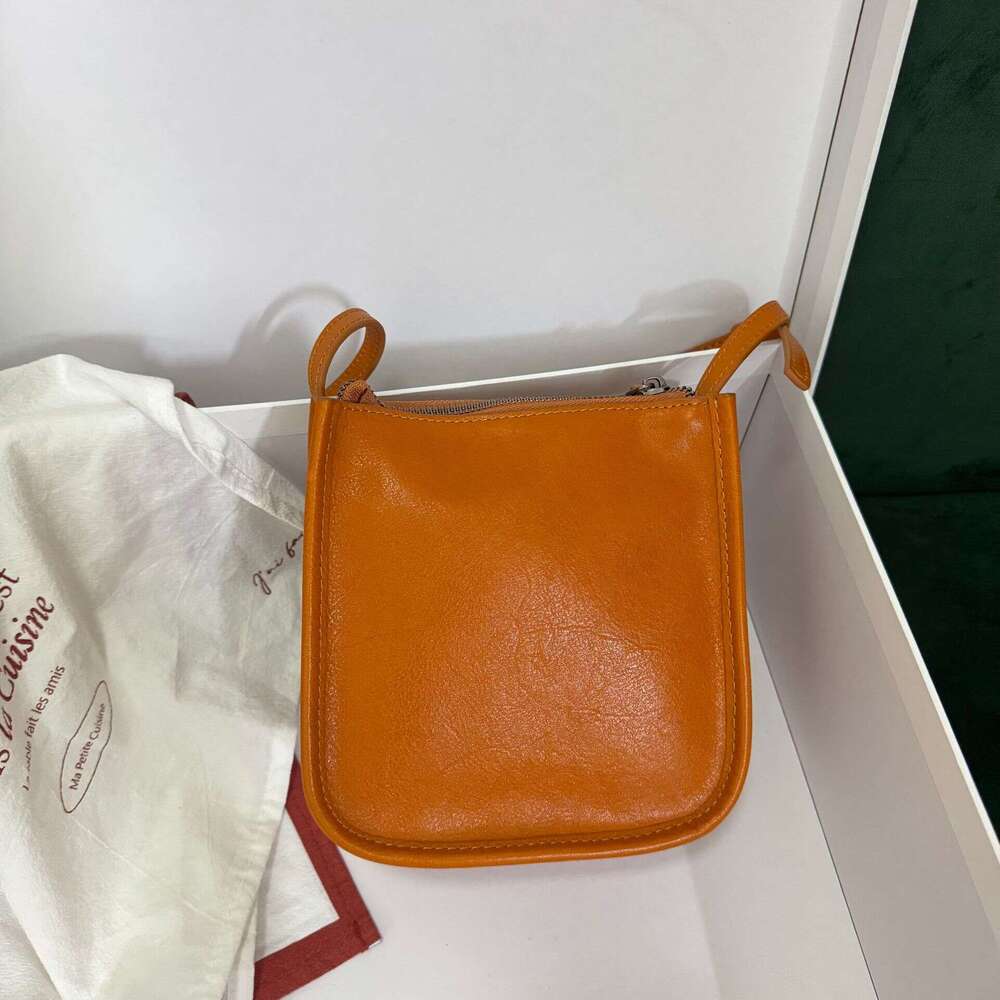 Niche Genuine Leather Mini Phone 2025 New Simple Style Cowhide Crossbody Small Square Women's Shoulder Bag