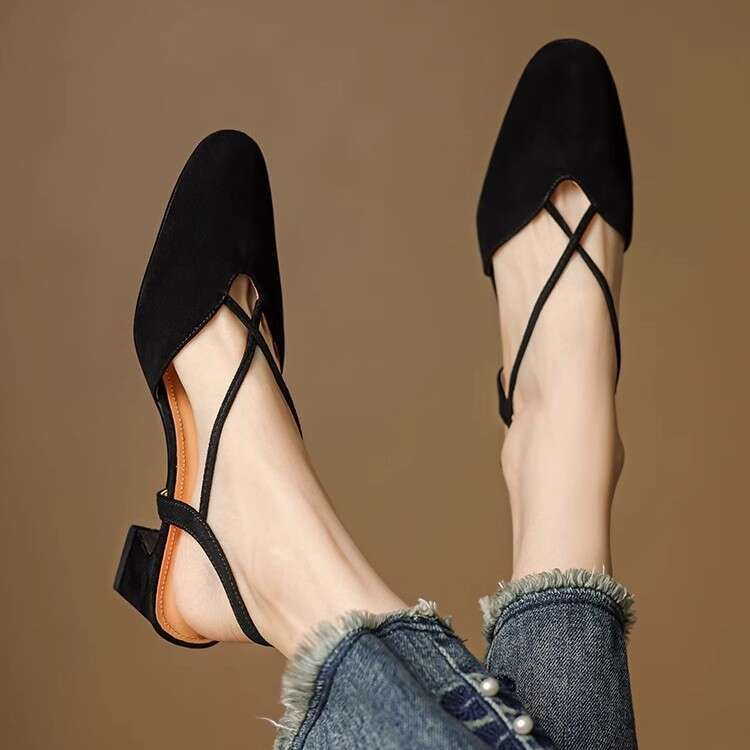 5cm Thick Genuine Leather Cross Strap Closed-Toe Sandals for Women Summer Elegant Backless Silver High Heel Mary Jane Shoes