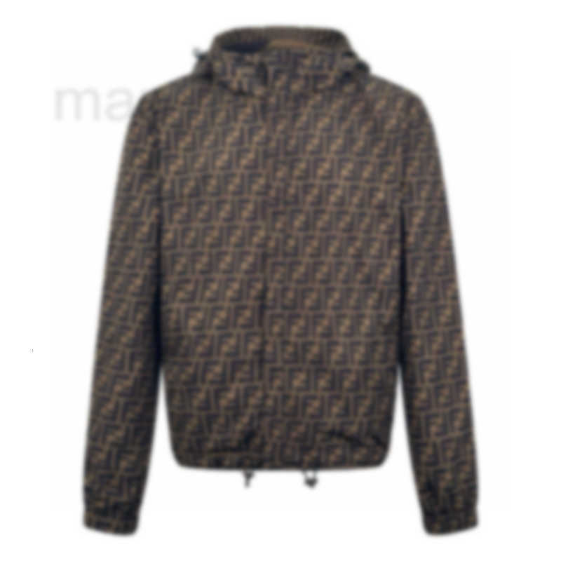 Men's Jackets Designer Dense Weave Nylon Fabric Double F Print Reversible Hooded Jacket C9QJ