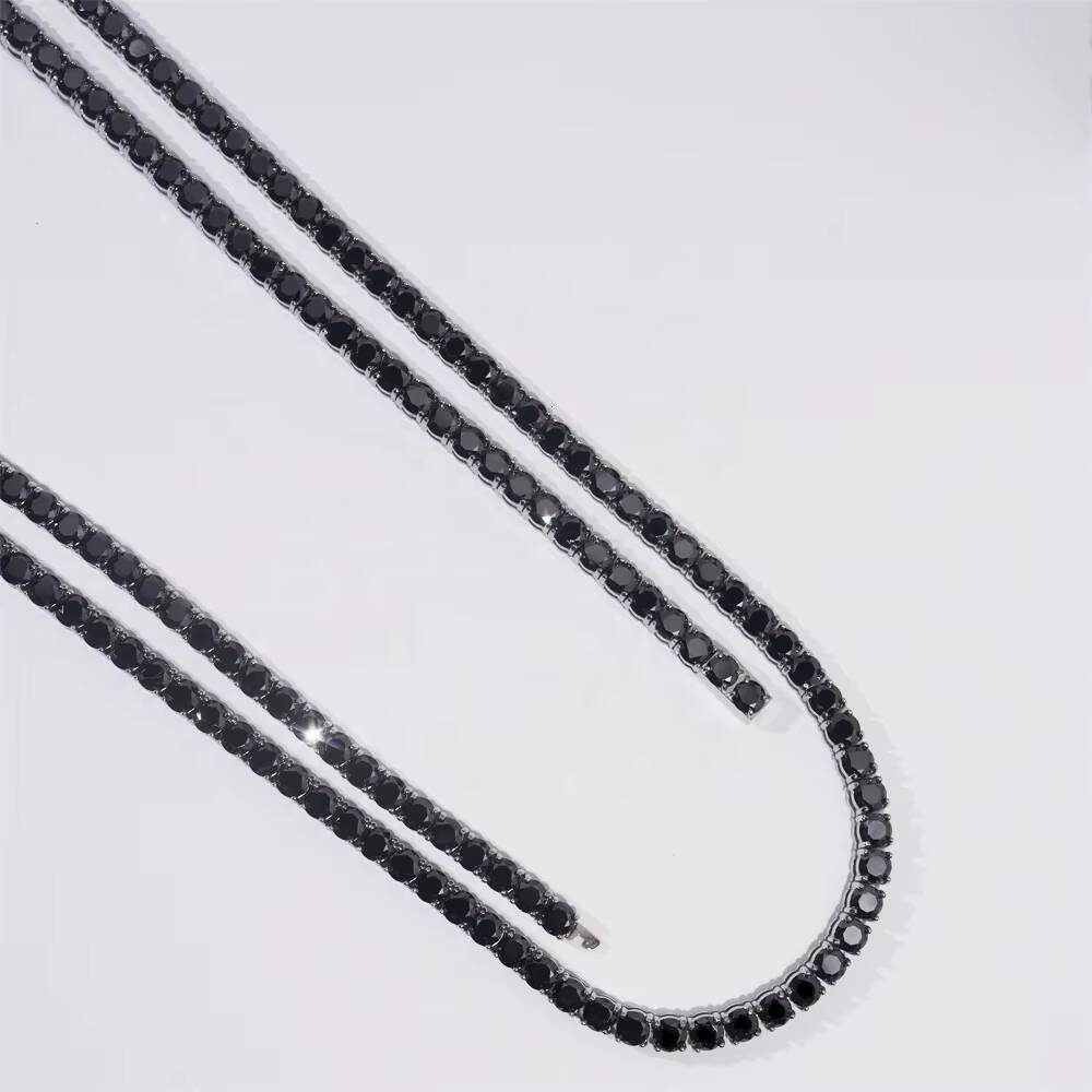 Ready to Ship 925 Silver Tennis Necklace VVS Moissanite Lab Diamond Hip Hop Iced Out Jewelry Fashion Tennis Bracelet Chain