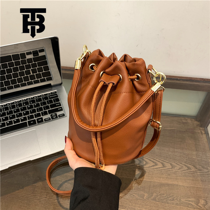 TB BHULAMTE Designer Bag 2025 Spring Luxury Bag New Women's Fashion Versatile Solid Color Bucket Bag Korean Style Trendy Simple Shoulder Crossbod