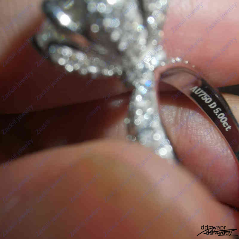 Custom Name Certified 5 Carat Dia Engagement Ring Women 14K White Gold Sterling Sier Bridal Moissanite Rings Wedding Band ddmyday ddmyday