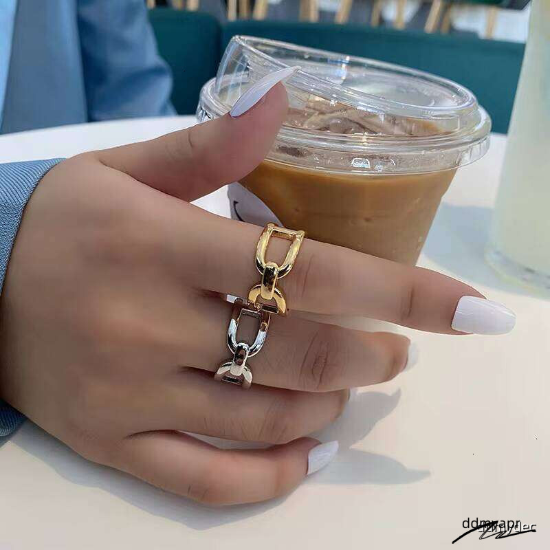 Geometric Gold Stainless Steel - ddmydec Adjustable Open Cuff Minimalist Finger Ring For Women & Men (Trendy 2025 Spring Collection) ddmydec