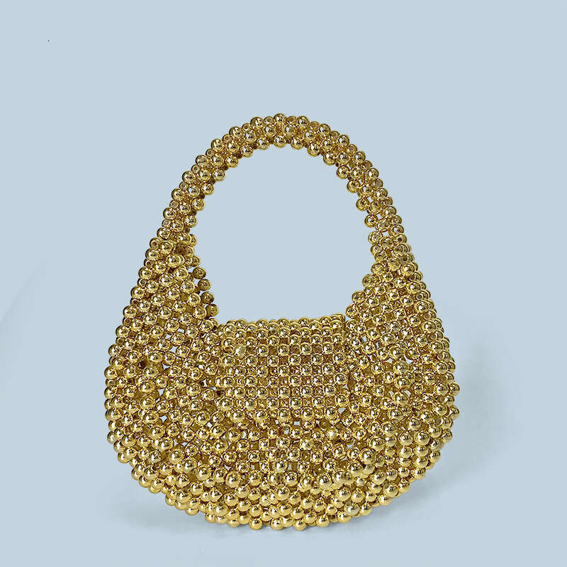 Autumn Winter New Luxury High-Quality Handmade Beaded Mini Shiny Handheld Party Bag