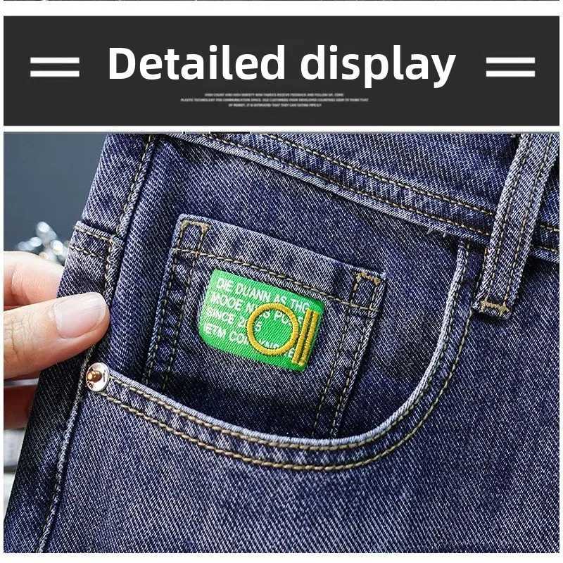 Mens light luxury stretch slim jeans personalized design all quality cotton breathable comfortable standard version high pants W250905