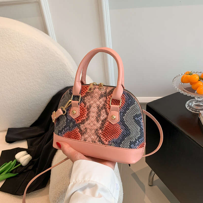 DHEssentials 2025 Women's Shell Bag, Macaron Colors, PU Crossbody Shoulder Handbag, Medium, Street Fashion, Spring Summer