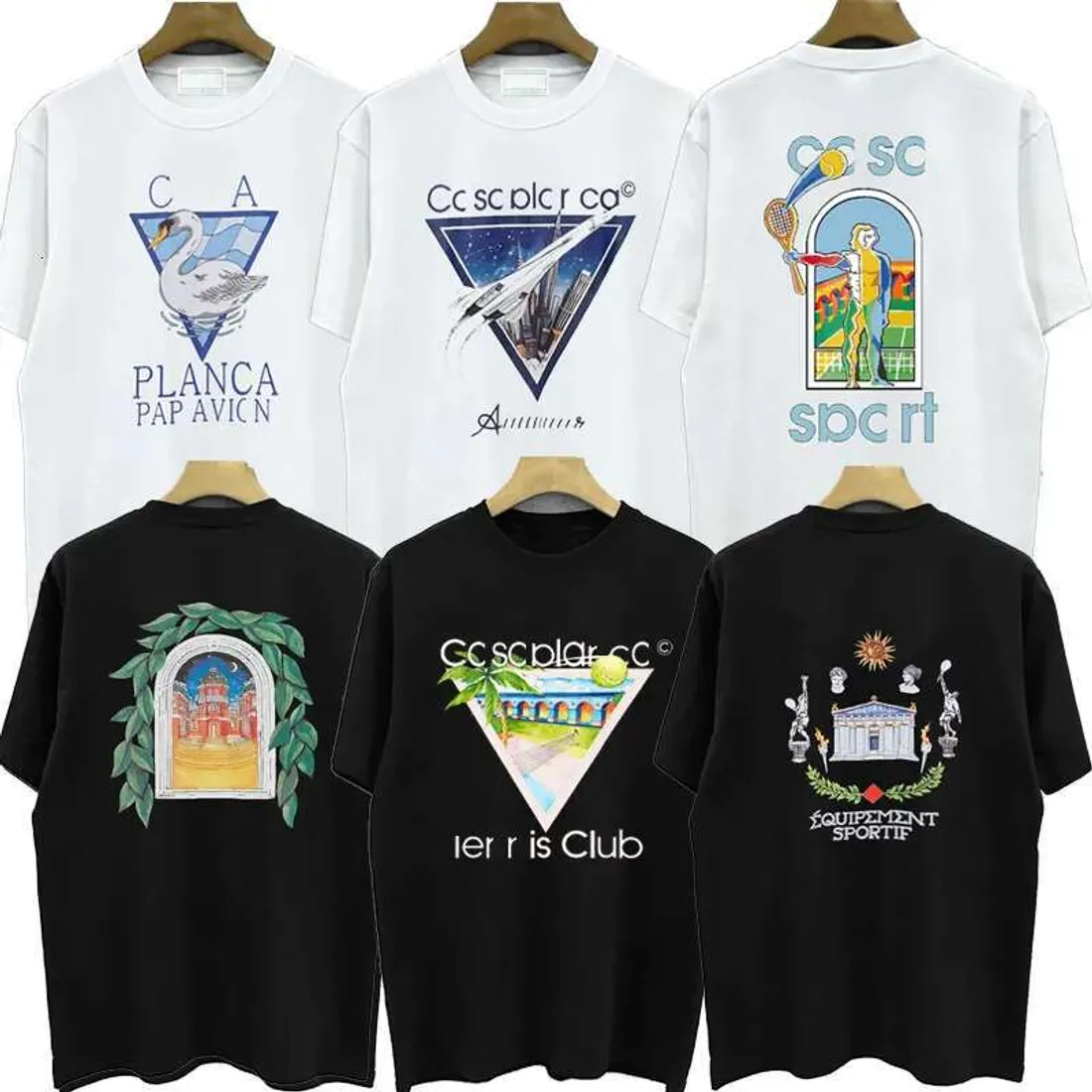 casablancoly tshirt designer t shirt men shirt luxury casas blancas shirts mens tees summer absorbing short cotton high quality mens designer