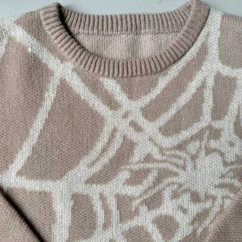 Trend Streetwear Spider Web Pattern Fashion Loosefit Male Clothing Top Sweatshirt Streetwear Popular Pullover for Autumn Winter Z250905