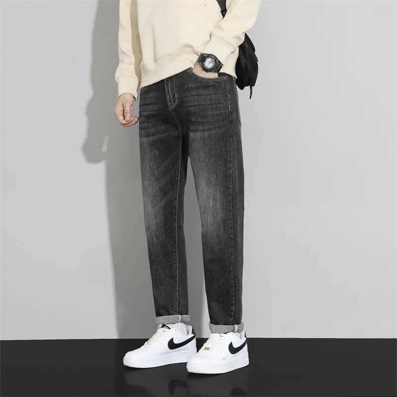 Fashion European American Style Stretch Men Jeans Luxury Mens Denim Pants Slim Straight Deep Blue Gentleman Size 2838 Slacks W250905