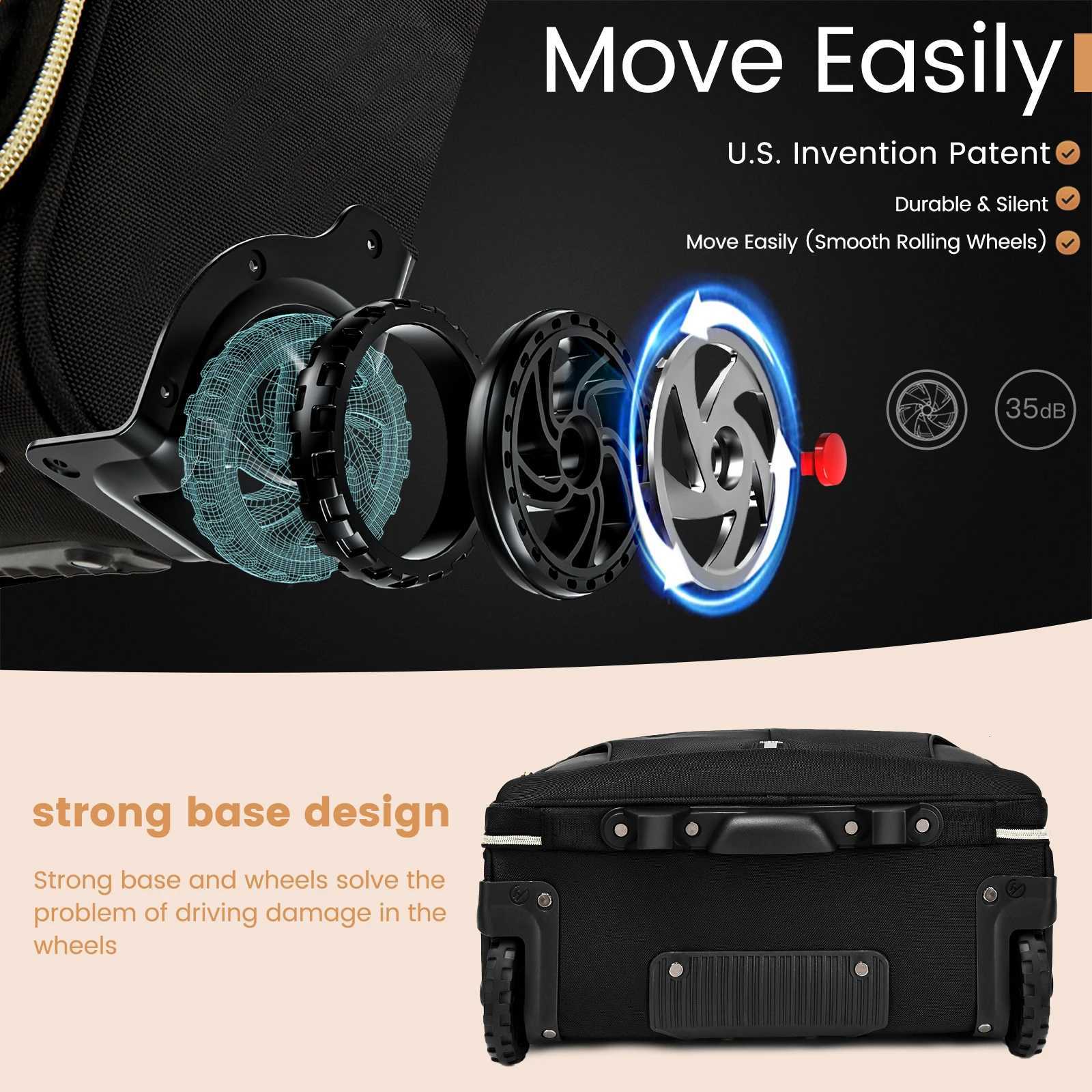 18 Inch Rolling Briefcase Large Capacity Laptop Case Briefcase Wheeled Luggage Bag Suitable For Business Travel Work Waterproof Z250905