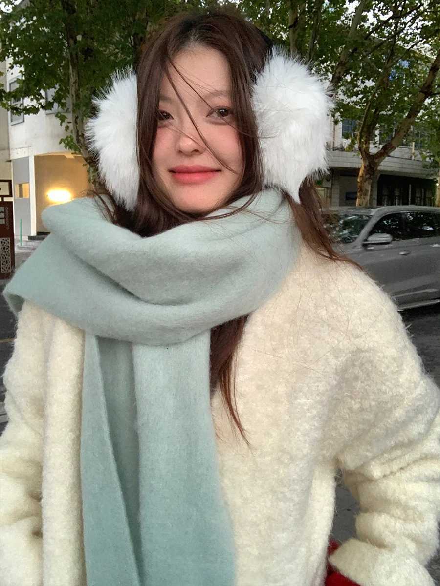Fashionable Woolen Knit Scarf For Women Autumn And Winter Thickened Warm Scarf With A HighEnd Feel Versatile ShXJ250905