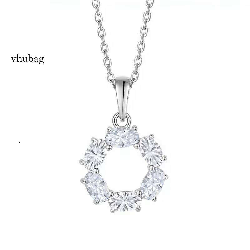 Jewelry Women's Fashionable Simple Moissanite Pendant Necklace Can Be Customized Wholesale Manufacturer