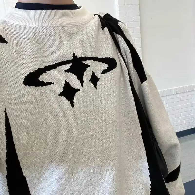 New Hot Selling Y2K Retro Sweater In Autumn And Winter Y2K Star Pattern Sweater Winter Harajuku Sweater Unisex Aesthetic Clothes Z250905