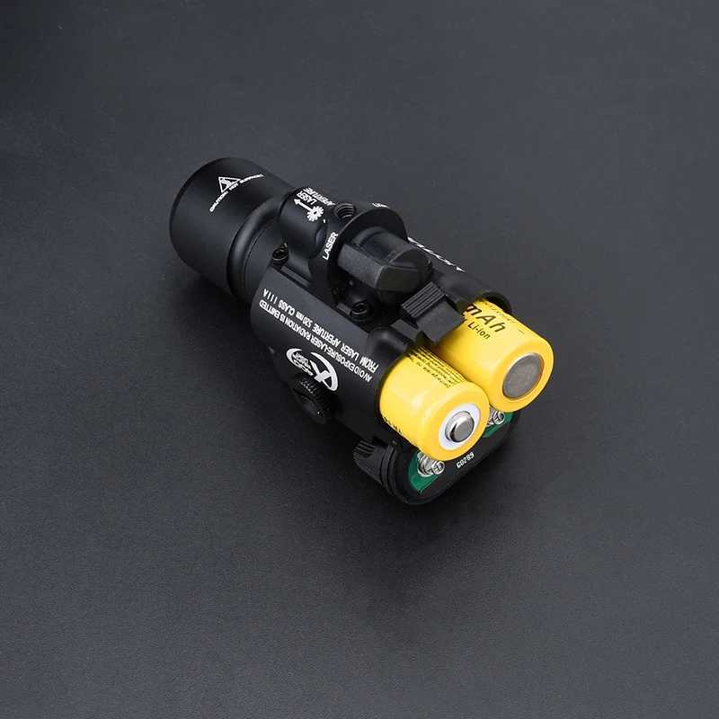 WADSN X400 Red Green Dot Laser Flashlight Tactical X400U PistolLight X400V Strobe Hunting Spotlight White LED Weapon Scout LightXJ250905