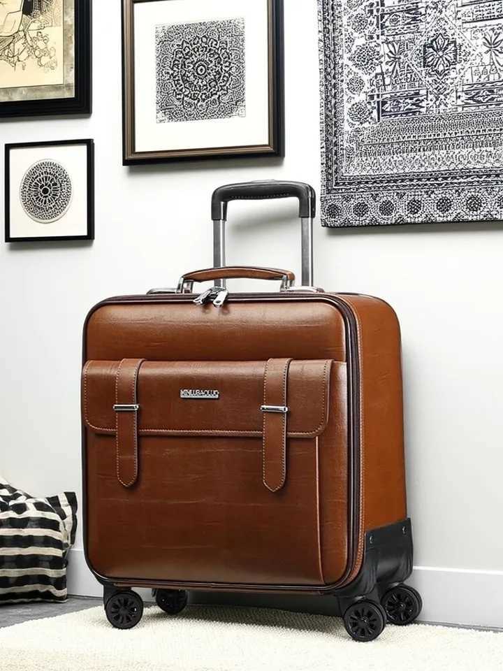 Genuine Leather Suitcase Trolley Men Carry On Luggage with 4 Spinner Wheels Business Travel Suitcase Z250905