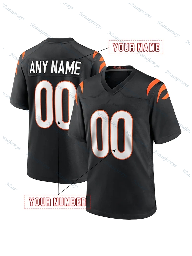 9 Joe Burrow 1 Ja'Marr Chase 5 Tee Higgins 30 Chase Brown Andrei Iosivas Sam Hubbard Personalize Custom Football Jerseys Custom Any Number Name 6